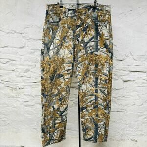 Real Work Wear Tree Evasion Camo Canvas Camouflage Pants Hunting Camping Vintage